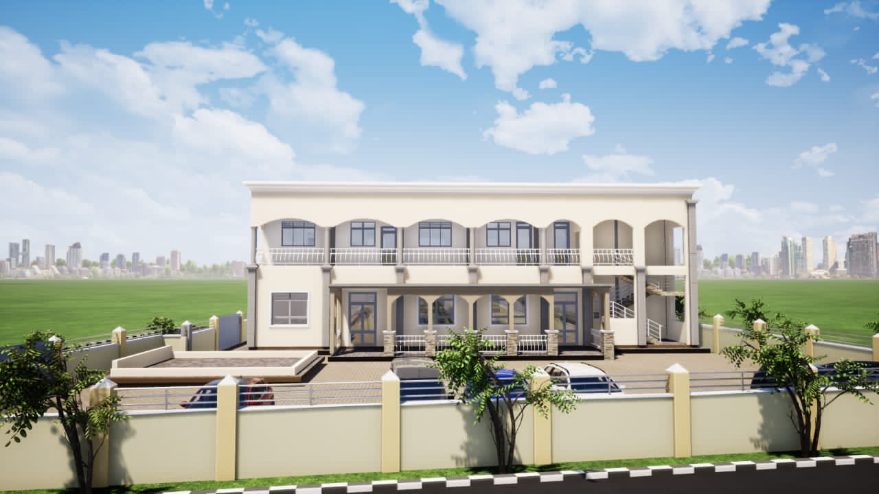 Render of the centre courtyard