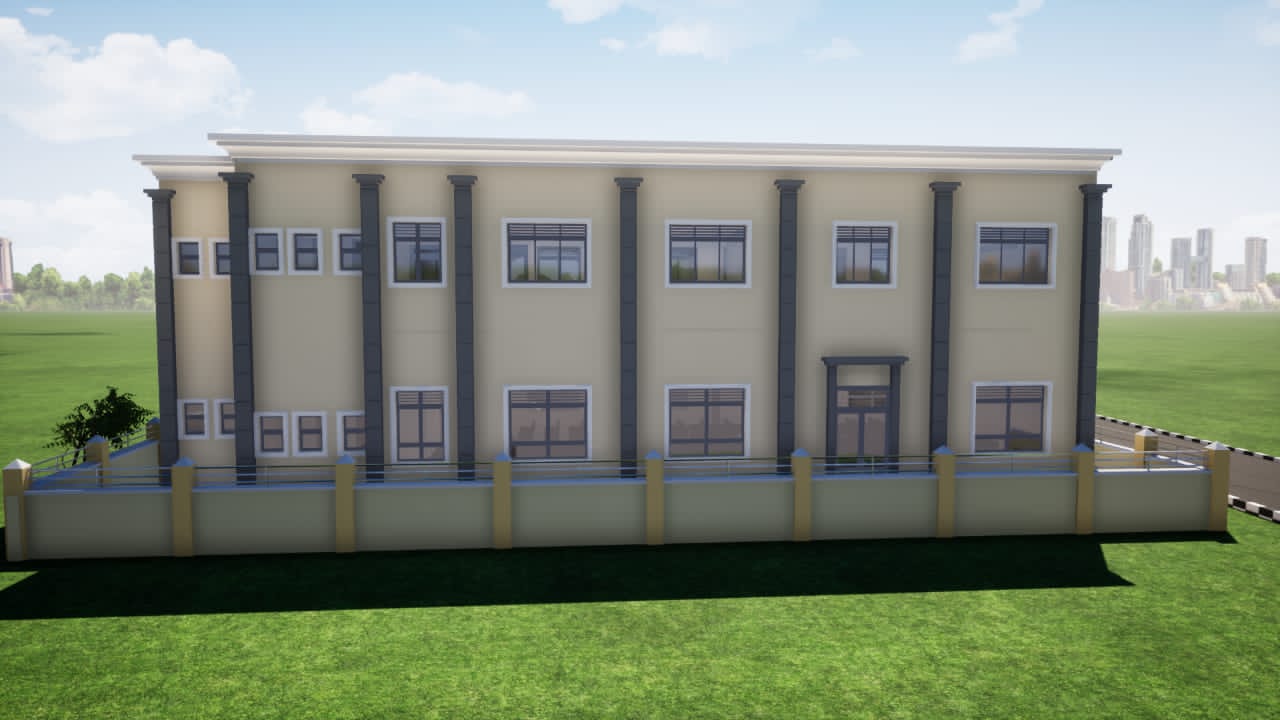 Render of the centre workshop block