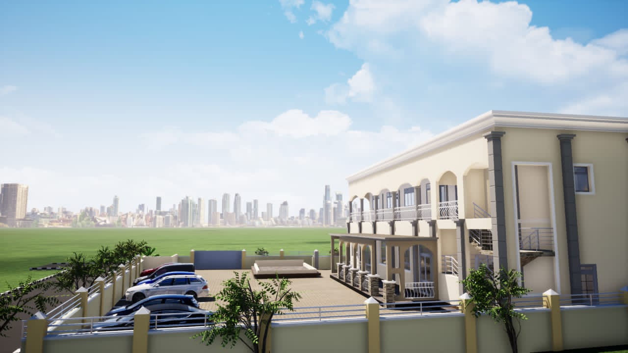 Wide render of the proposed Kirinya centre grounds
