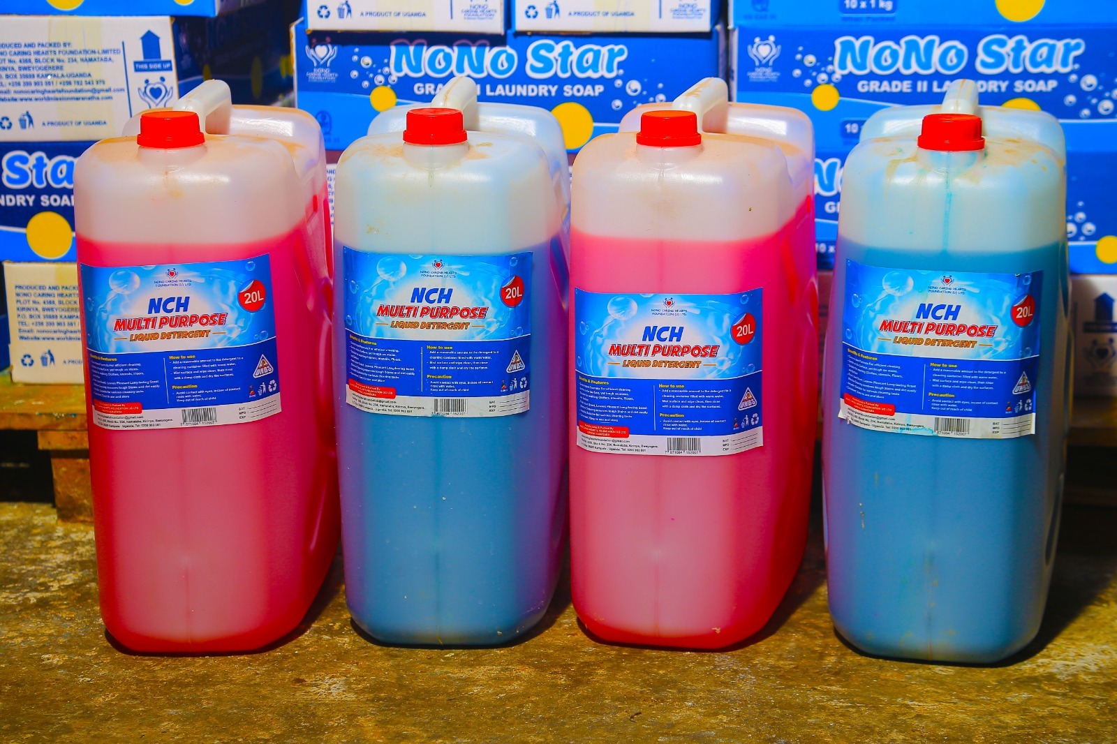 NCH multipurpose liquid detergent in 20L containers