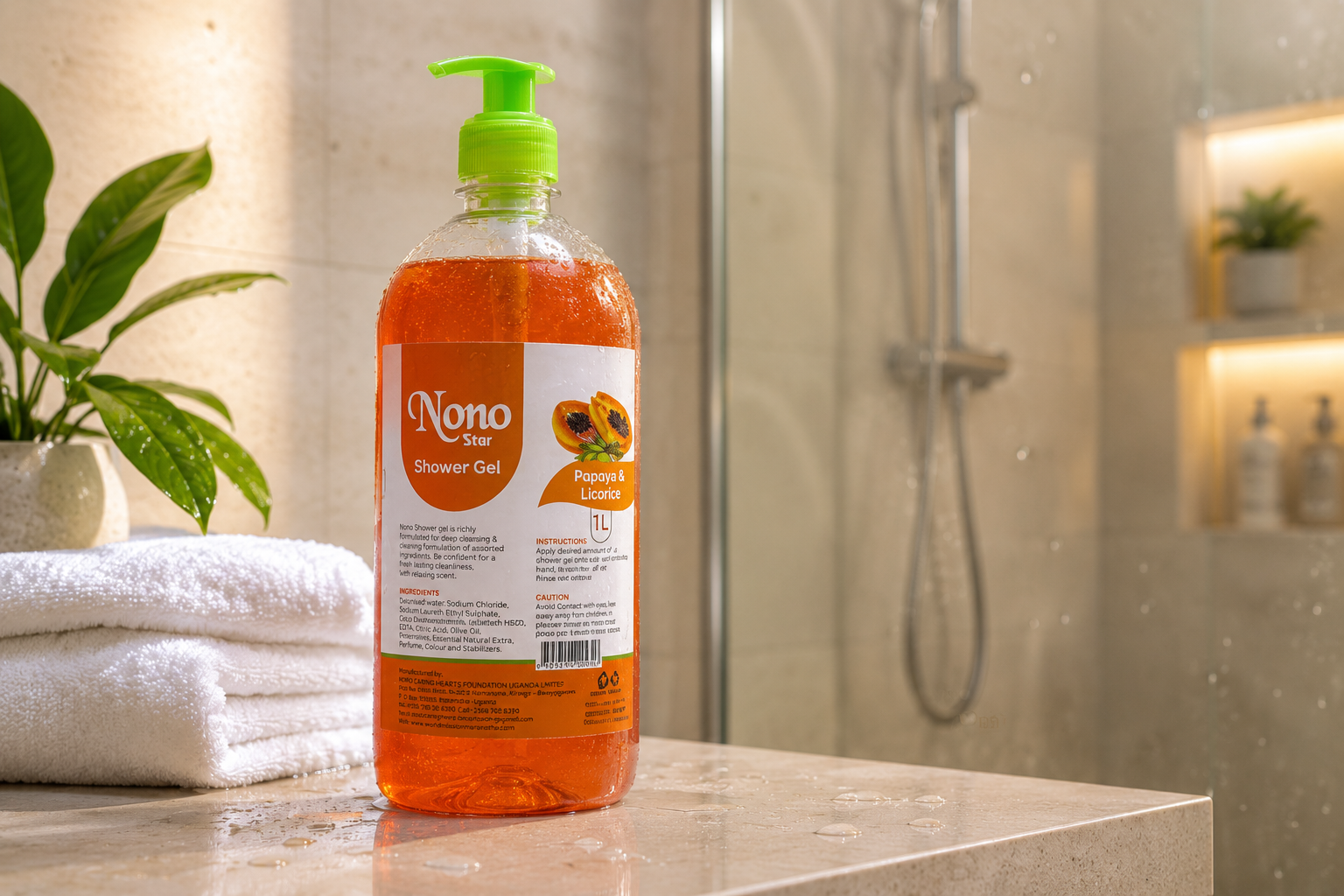 Nono Star Shower Gel — Daily body cleansing at home and in hospitality settings.